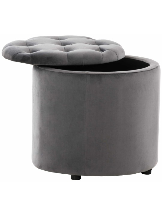 Kruk Pantin fluweel, grijs Kruk Pantin fluweel, grijs