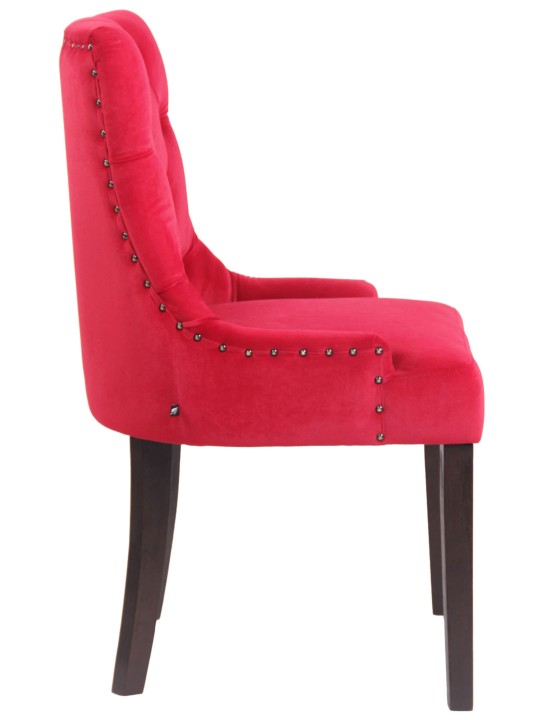 Eetkamerstoel Aberdeen fluweel antiek, rood