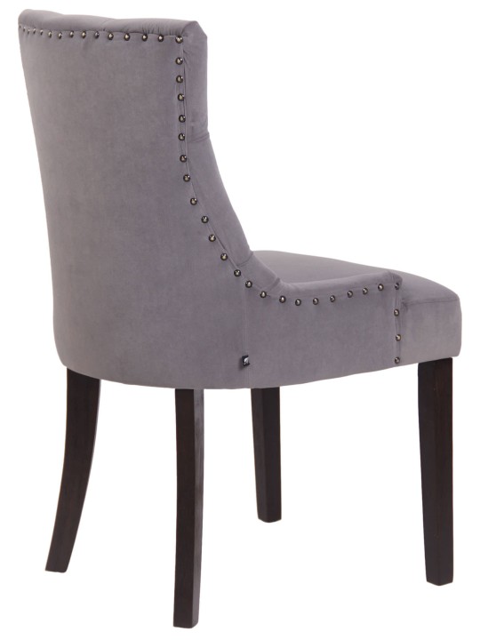 Eetkamerstoel Aberdeen fluweel antiek, grijs