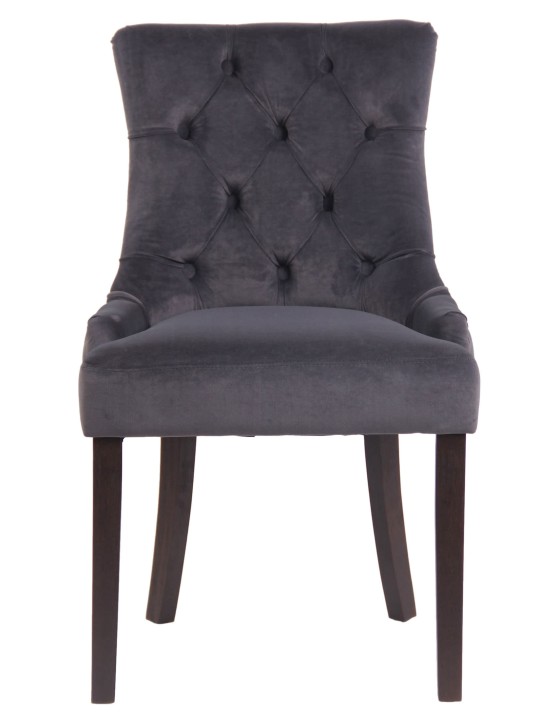 Eetkamerstoel Aberdeen fluweel antiek, donkergrijs Eetkamerstoel Aberdeen fluweel antiek, donkergrijs