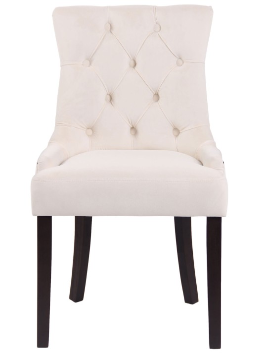 Eetkamerstoel Aberdeen fluweel antiek, crème