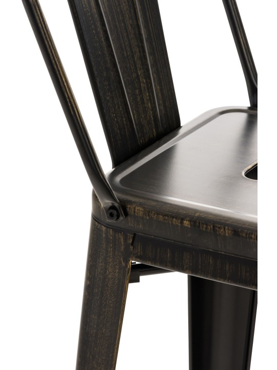 Set van 4 barkrukken Mason, zwart-goud Set van 4 barkrukken Mason, zwart-goud