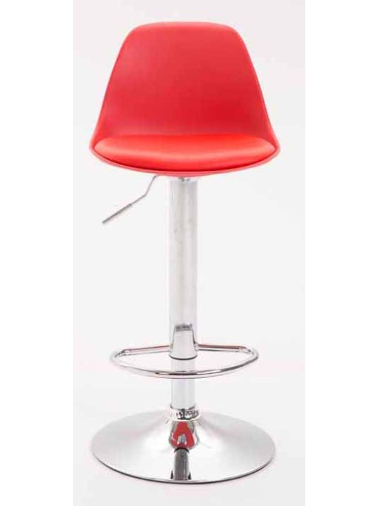 Set van 2 barkrukken Kiel kunststof chroom, rood