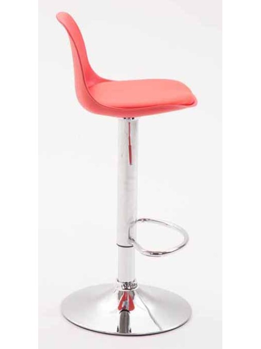 Set van 2 barkrukken Kiel kunststof chroom, rood