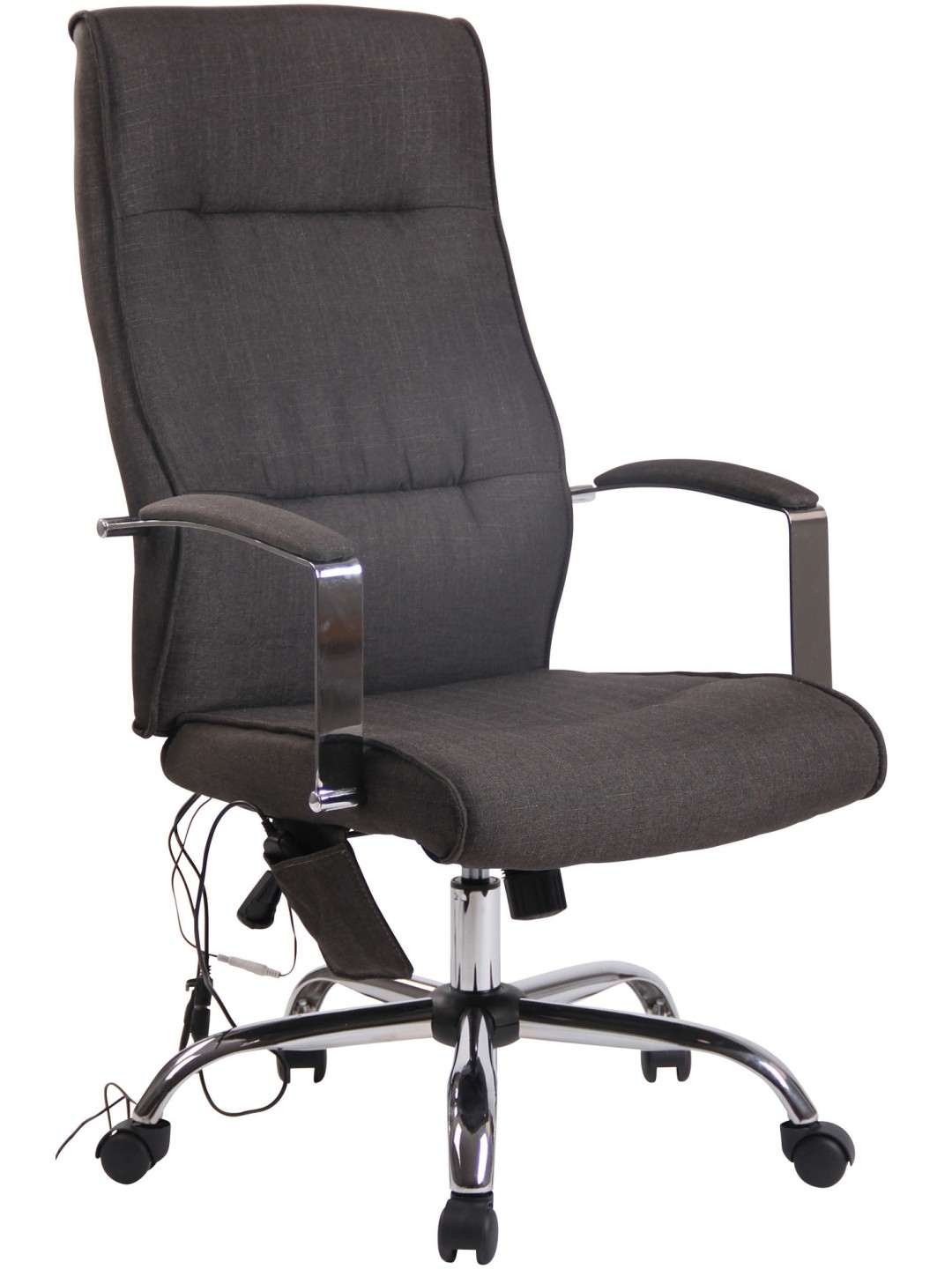 Bureaustoel Portland stof met massagefunctie, donkergrijs