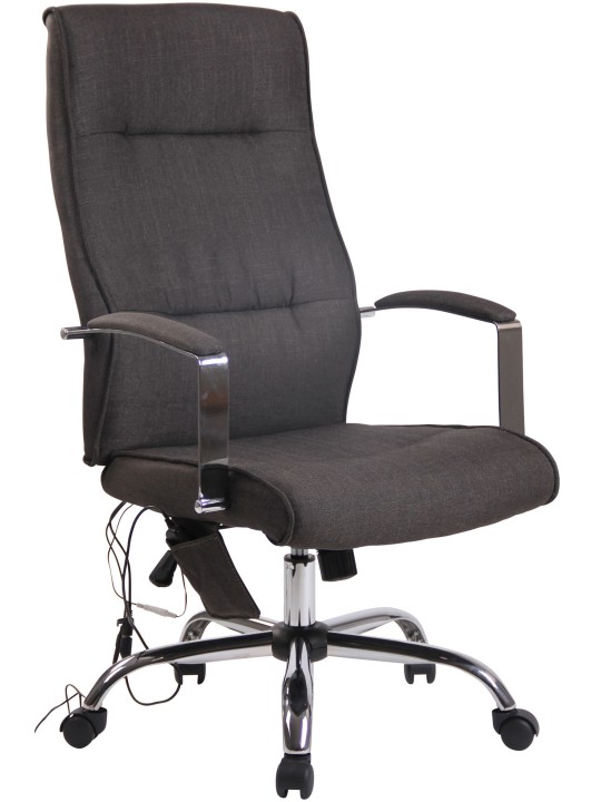 Bureaustoel Portland stof met massagefunctie, donkergrijs