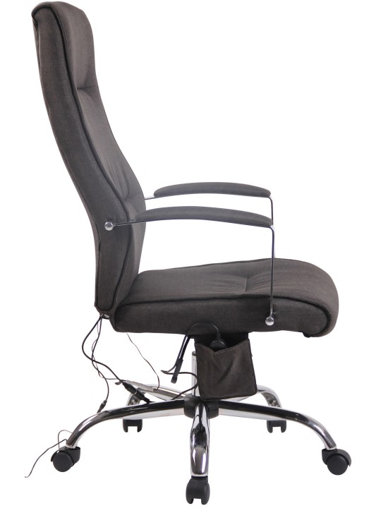 Bureaustoel Portland stof met massagefunctie, donkergrijs