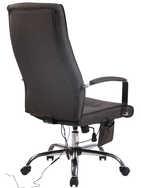 Bureaustoel Portland stof met massagefunctie, donkergrijs