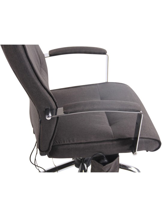 Bureaustoel Portland stof met massagefunctie, donkergrijs