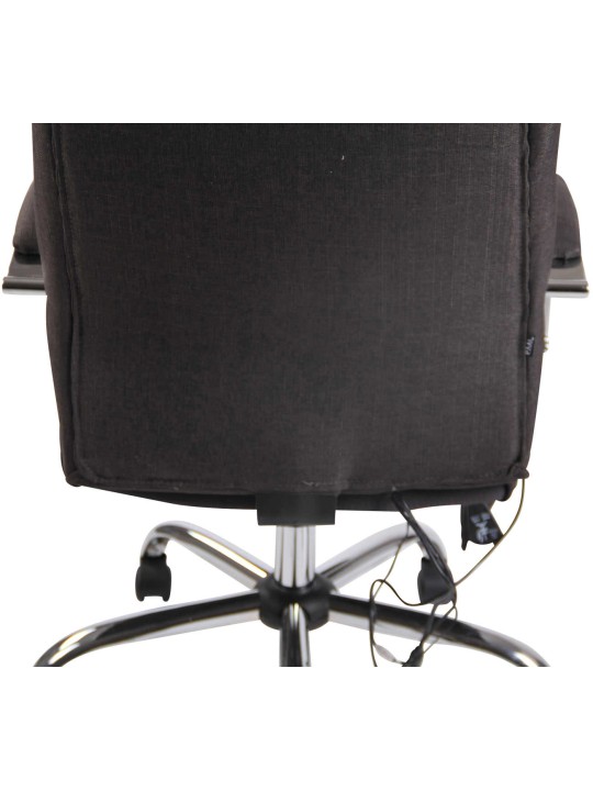 Bureaustoel Portland stof met massagefunctie, donkergrijs