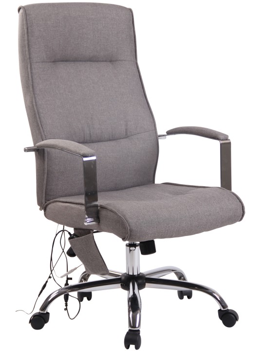Bureaustoel Portland stof met massagefunctie, grijs