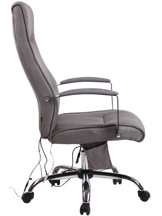 Bureaustoel Portland stof met massagefunctie, grijs