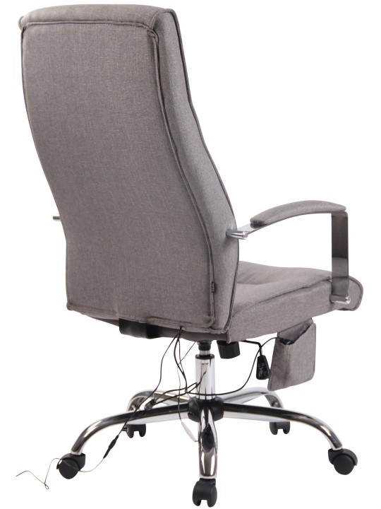 Bureaustoel Portland stof met massagefunctie, grijs