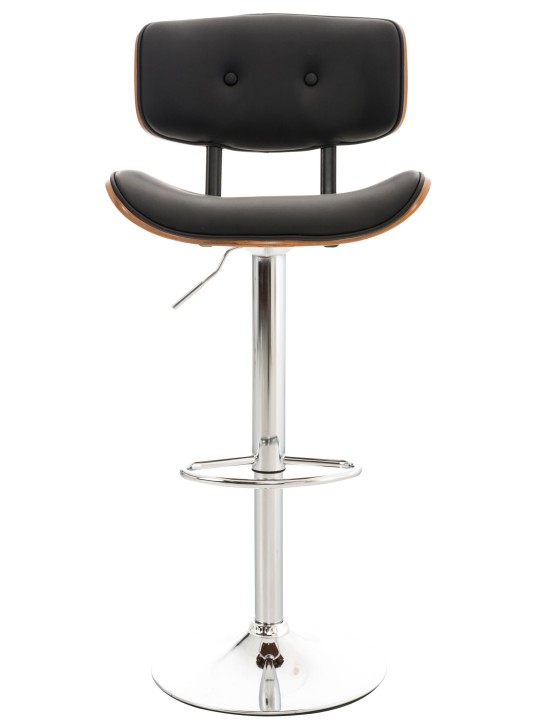 Set van 2 barkrukken Sarnia kunstleer, walnoot/zwart