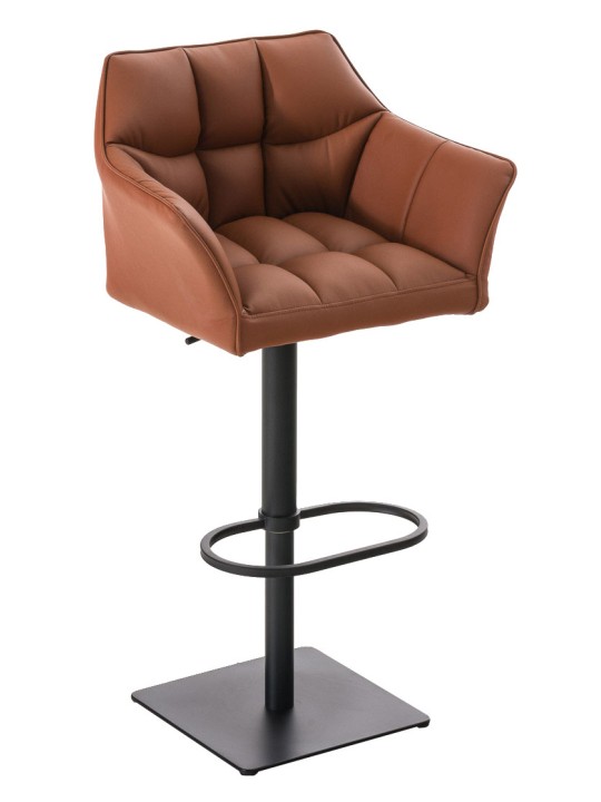 Set van 2 barkrukken Damaso kunstleer, lichtbruin