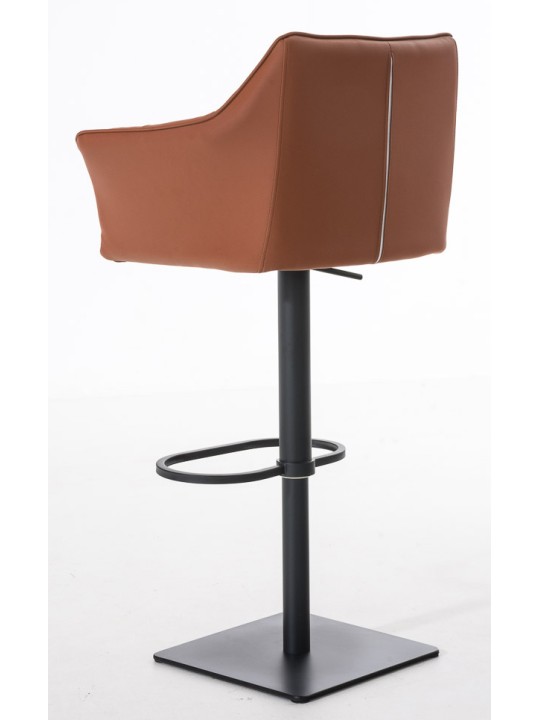 Set van 2 barkrukken Damaso kunstleer, lichtbruin