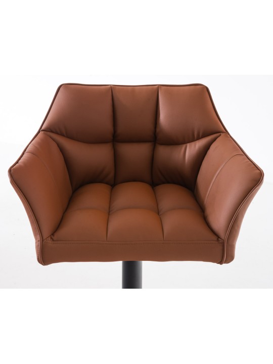 Set van 2 barkrukken Damaso kunstleer, lichtbruin