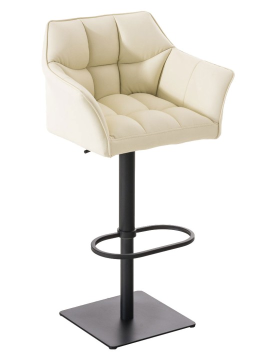 Set van 2 barkrukken Damaso kunstleer, crème