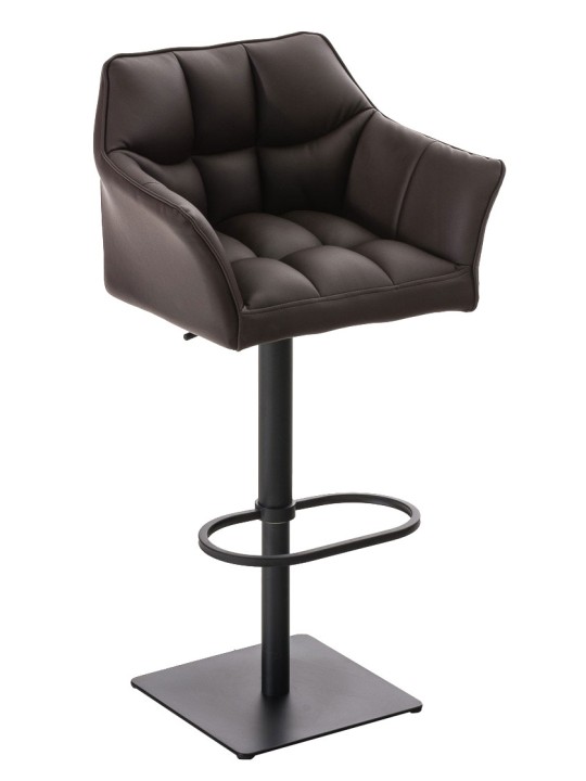 Set van 2 barkrukken Damaso kunstleer, bruin