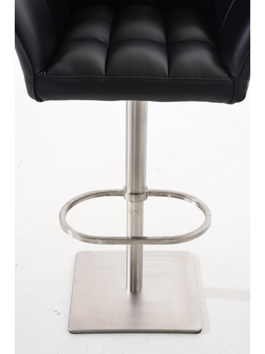 Set van 2 barkrukken Damaso kunstleer roestvrij staal, zwart