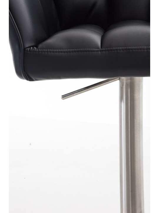 Set van 2 barkrukken Damaso kunstleer roestvrij staal, zwart