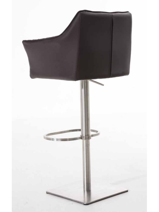 Set van 2 barkrukken Damaso kunstleer roestvrij staal, bruin