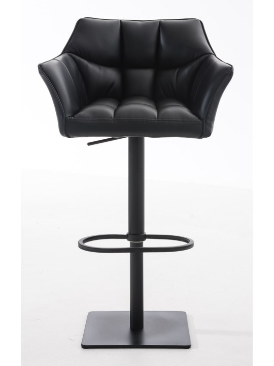 Set van 2 barkrukken Damaso kunstleer, zwart