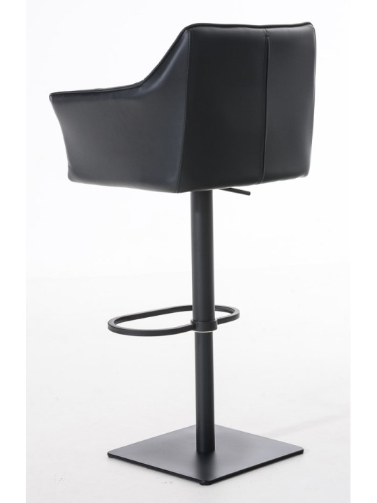 Set van 2 barkrukken Damaso kunstleer, zwart