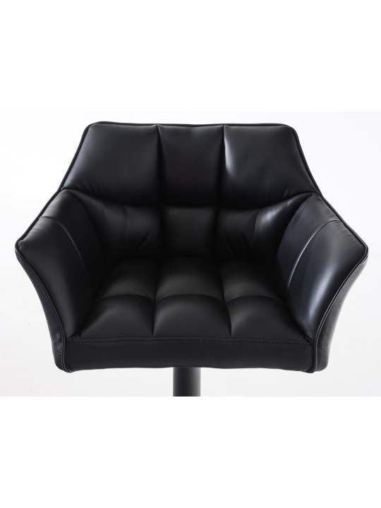 Set van 2 barkrukken Damaso kunstleer, zwart