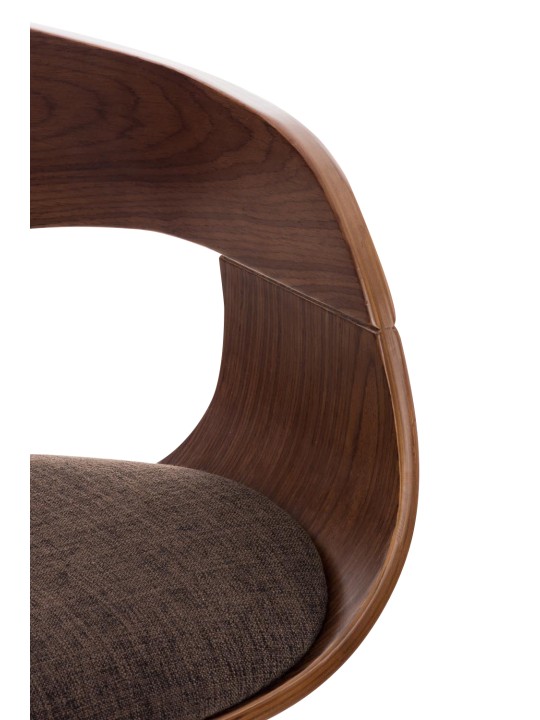 Set van 2 barkrukken Kingston C stof, walnoot/bruin