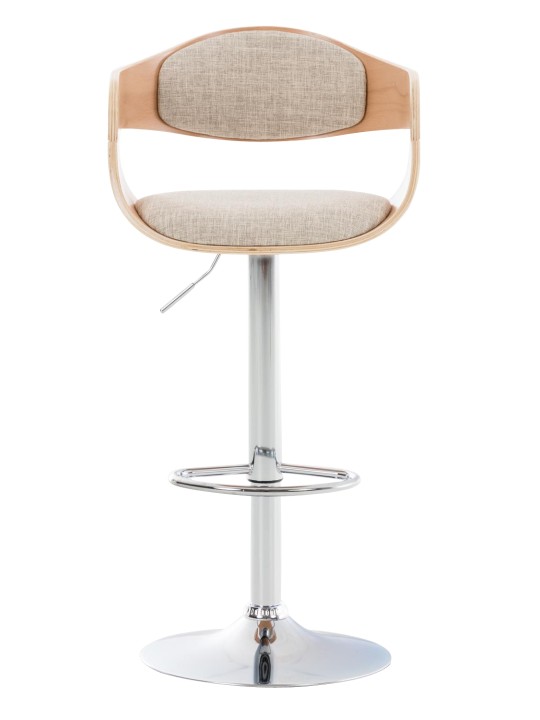 Set van 2 barkrukken Kingston C stof, naturel/crème