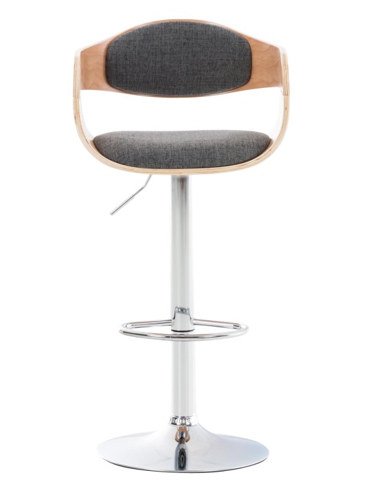 Set van 2 barkrukken Kingston C stof, naturel/lichtgrijs