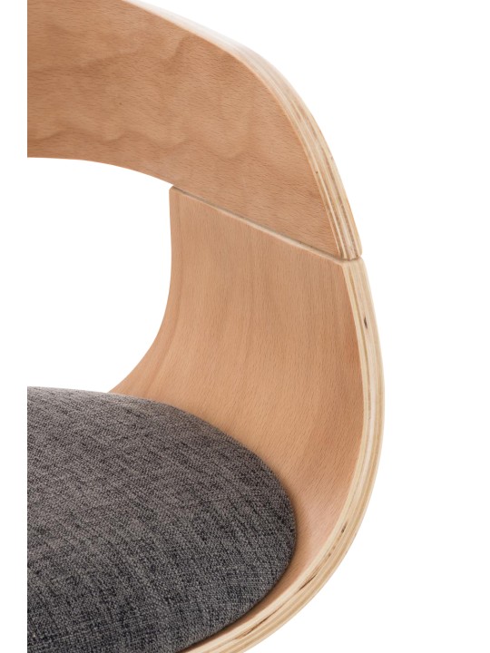 Set van 2 barkrukken Kingston C stof, naturel/lichtgrijs