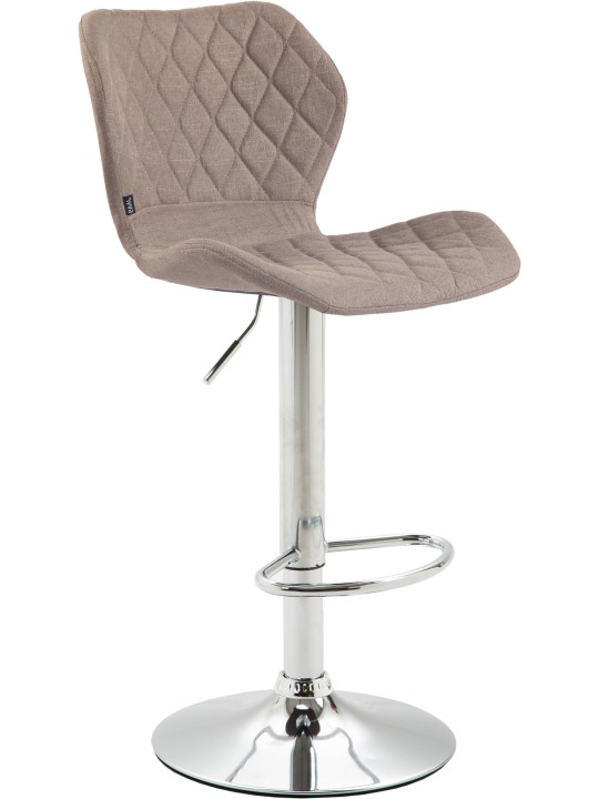 Barkruk kurk stof chroom, taupe Barkruk kurk stof chroom, taupe