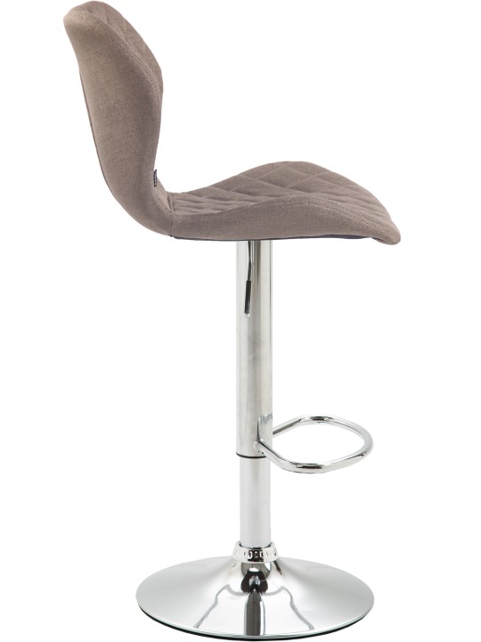 Barkruk kurk stof chroom, taupe Barkruk kurk stof chroom, taupe