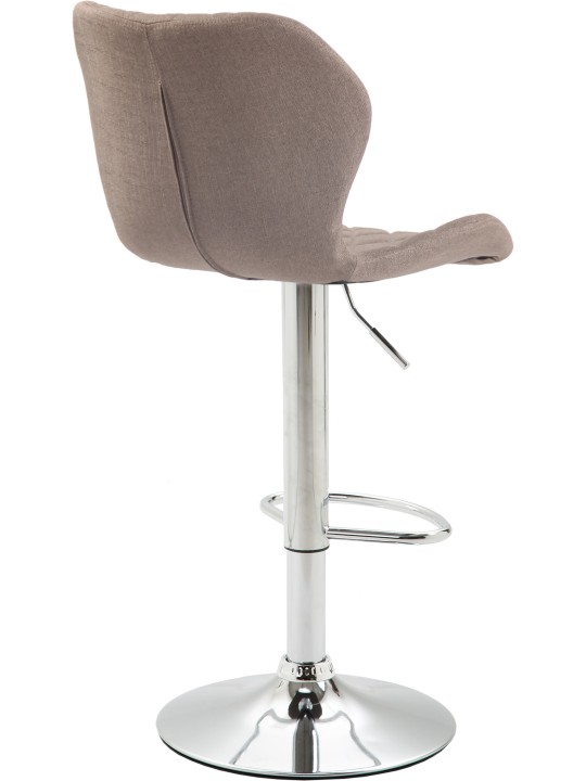 Barkruk kurk stof chroom, taupe Barkruk kurk stof chroom, taupe