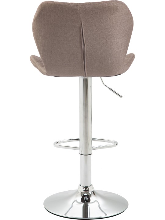 Barkruk kurk stof chroom, taupe Barkruk kurk stof chroom, taupe