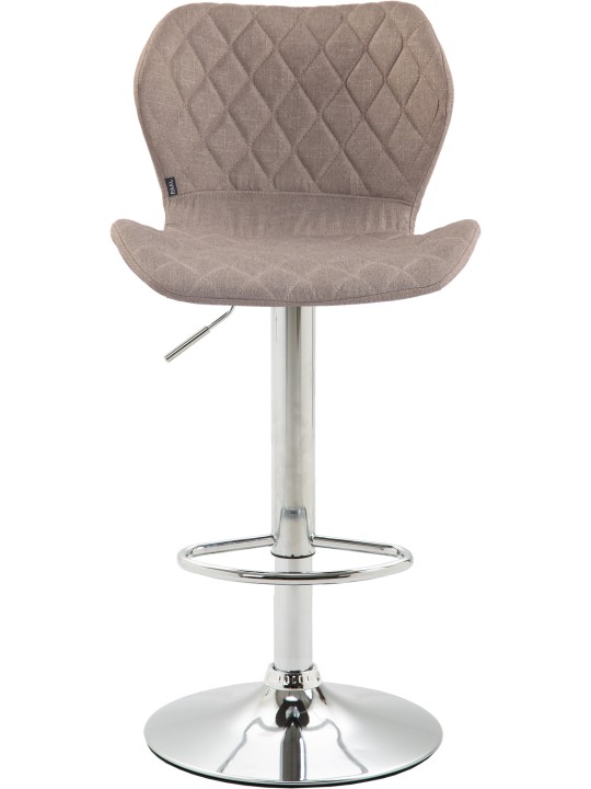 Set van 2 barkrukken kurkstof chroom, taupe