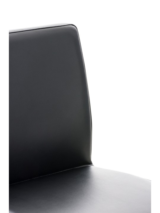 Set van 2 barkrukken Cadiz kunstleer roestvrij staal, zwart