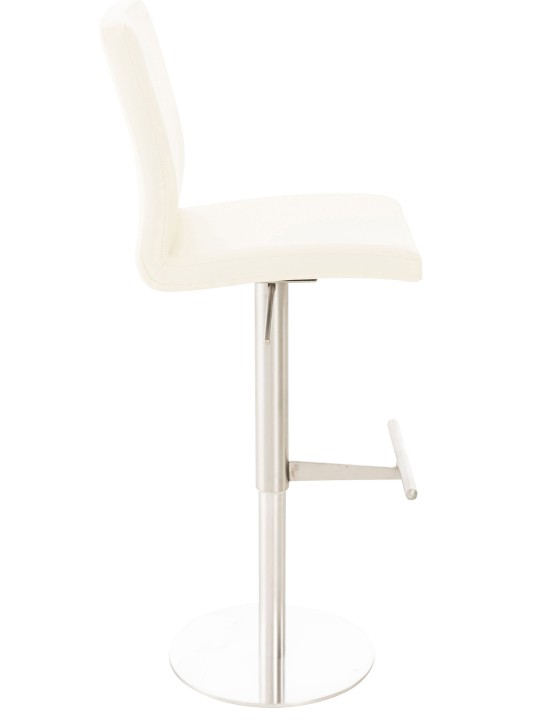 Set van 2 barkrukken Cadiz kunstleer roestvrij staal, crème