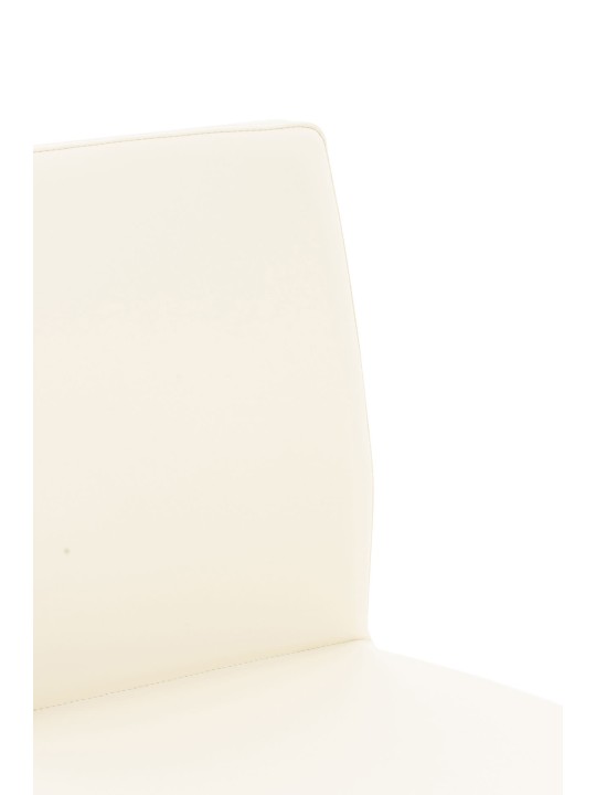 Set van 2 barkrukken Cadiz kunstleer roestvrij staal, crème