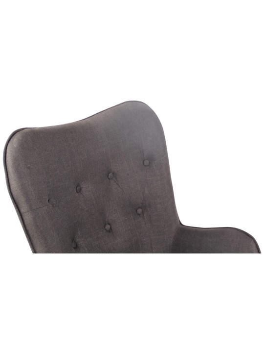 Ligstoel Ashford stof naturel, donkergrijs