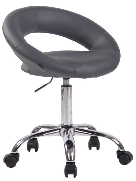 Werkkruk Olinda kunstleer, grijs Werkkruk Olinda kunstleer, grijs
