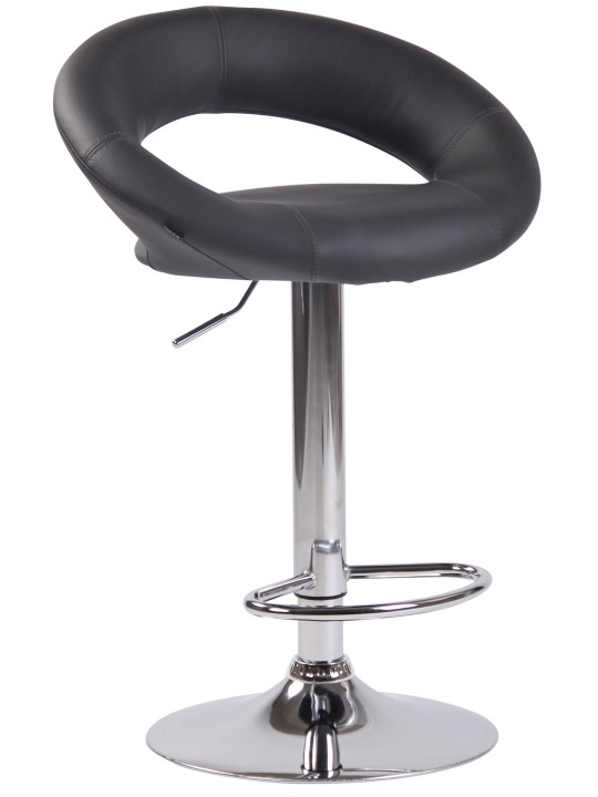 Barkruk Olinda kunstleer chroom, grijs