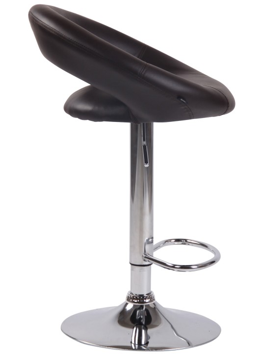 Barkruk Olinda kunstleer chroom, bruin