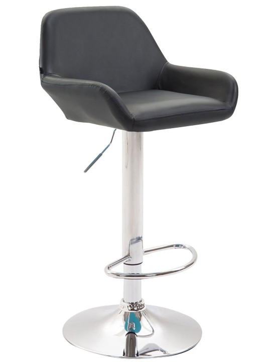 Set van 2 barkrukken Braga kunstleer chroom, zwart