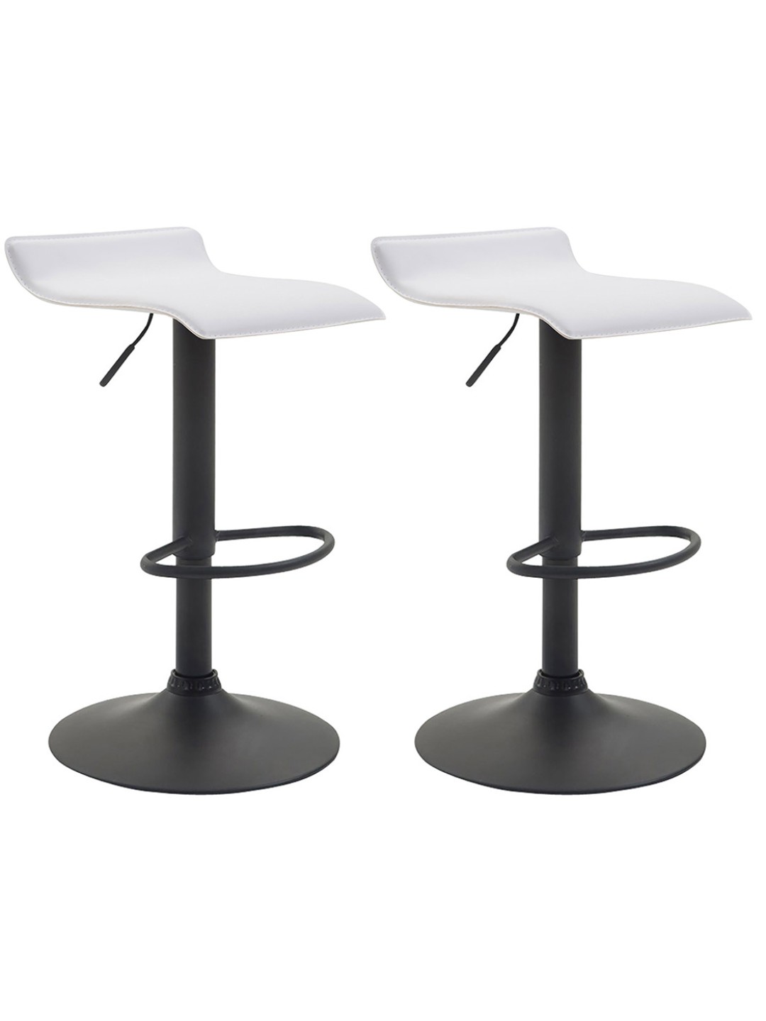 Set van 2 barkrukken Dyn V2 kunstleer, wit