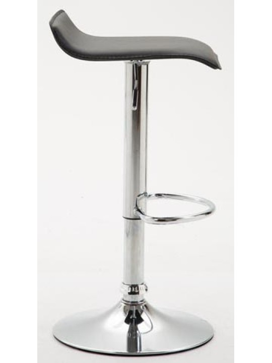 Set van 2 barkrukken Dyn V2 kunstleer chroom, zwart