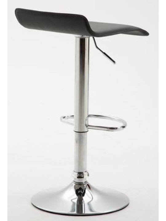 Set van 2 barkrukken Dyn V2 kunstleer chroom, zwart