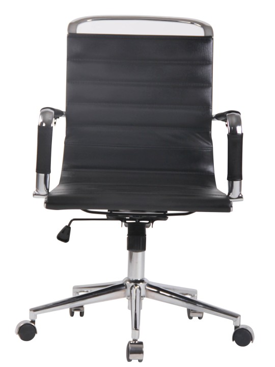 Bureaustoel Barton echt leer, zwart